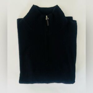 J. Crew Men's Black Quarter Zip Sweater